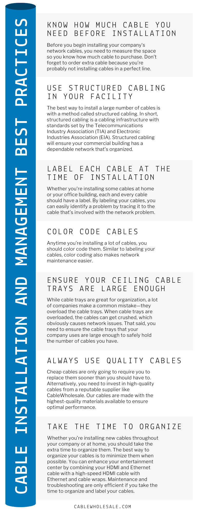 Cable Installation and Management Best Practices